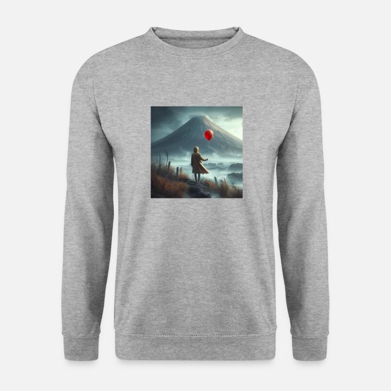 Vor dem Vulkan - Unisex Pullover - Weißgrau meliert