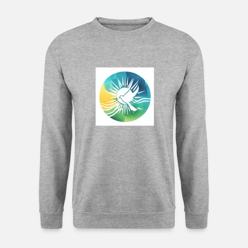 Friedenstaube - Unisex Pullover - Weißgrau meliert