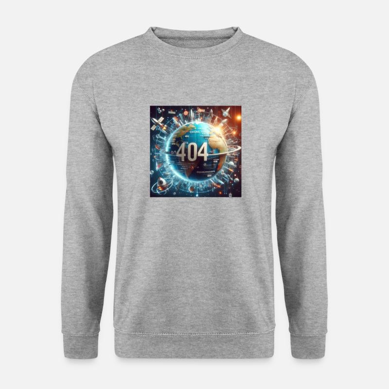 404 Welt 1 - Unisex Pullover - Weißgrau meliert