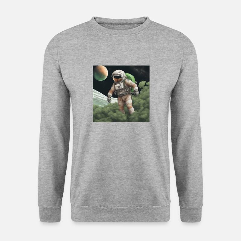Astronaut - Unisex Pullover - Weißgrau meliert
