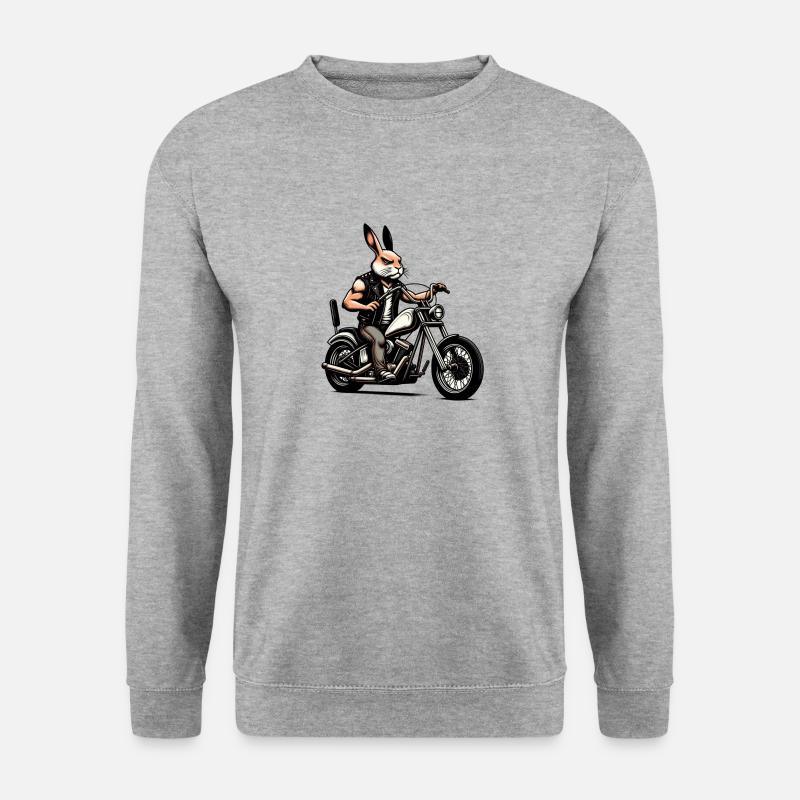 Biker Bunny - Unisex Sweatshirt - salt & pepper