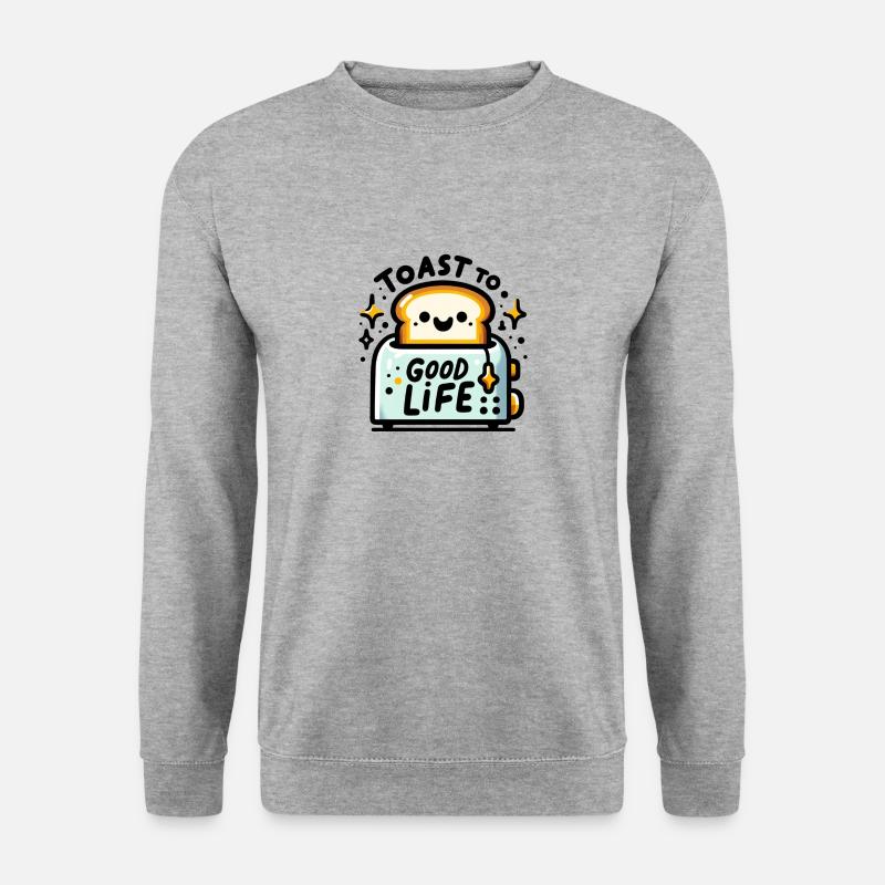 Toast to good Life - Unisex Pullover - Weißgrau meliert