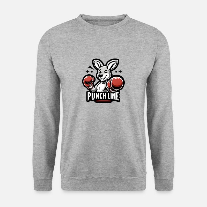 Punch Line - Unisex Pullover - Weißgrau meliert