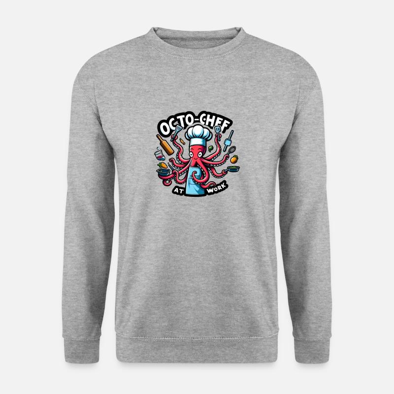 Octo Chef - Unisex Pullover - Weißgrau meliert