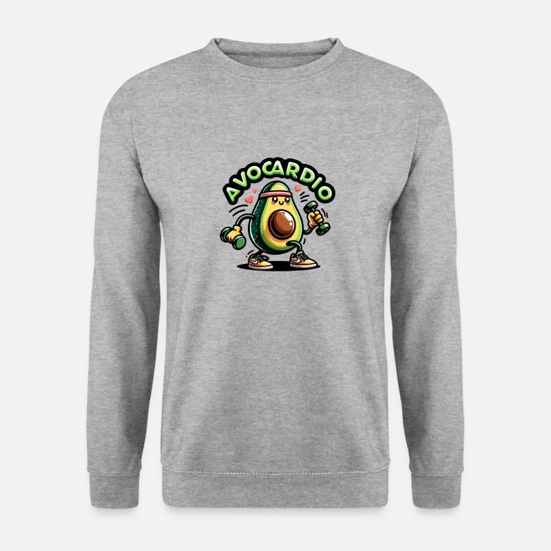 Avocardio - Unisex Pullover - Weißgrau meliert