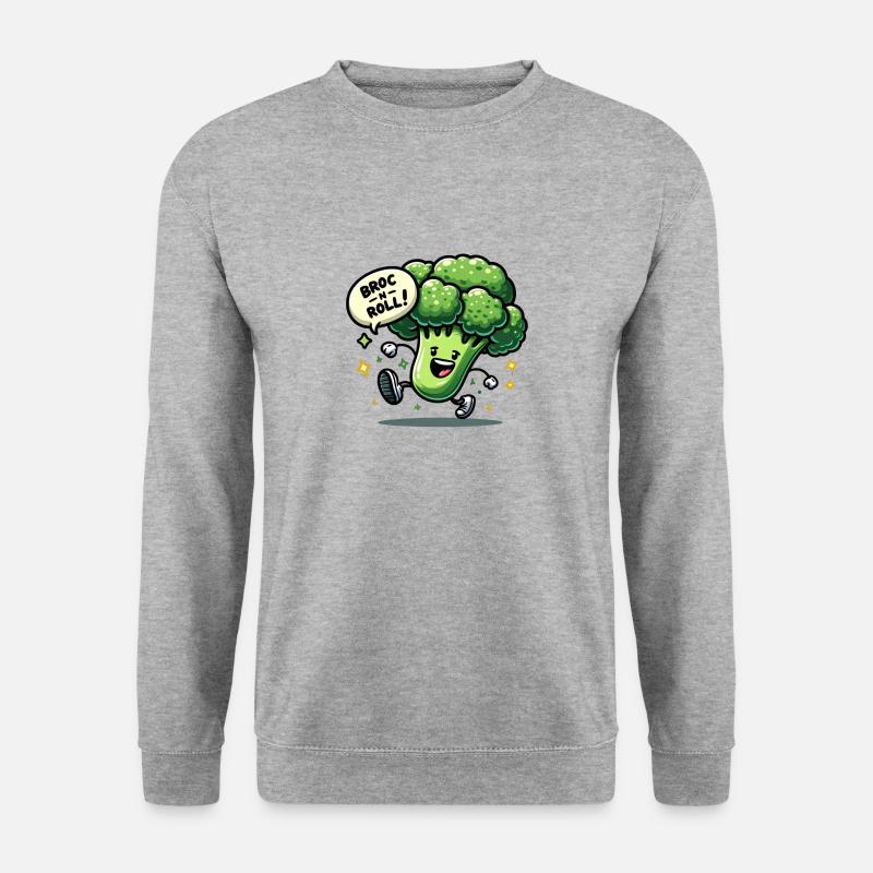 Broc N Roll - Unisex Pullover - Weißgrau meliert