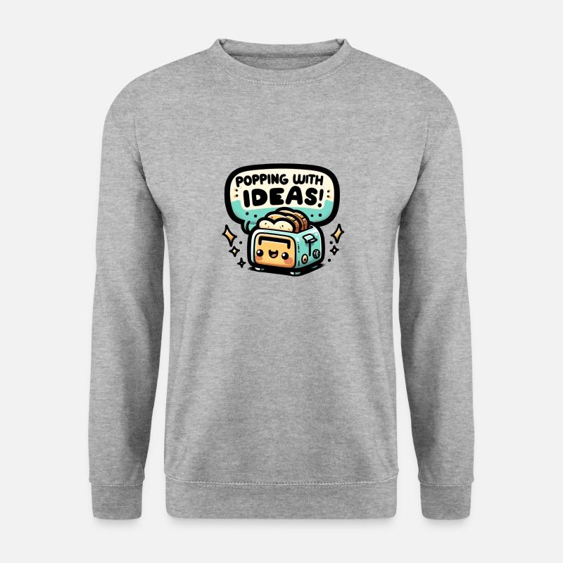 Popping With Ideas - Unisex Pullover - Weißgrau meliert