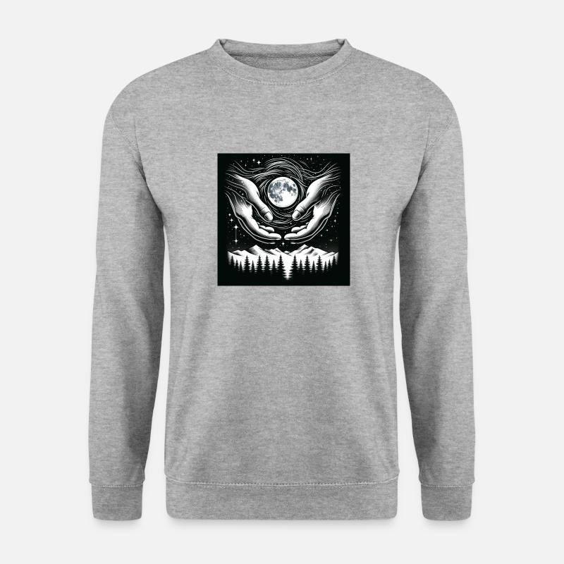 Harmony in Moonlight - Unisex Pullover - Weißgrau meliert