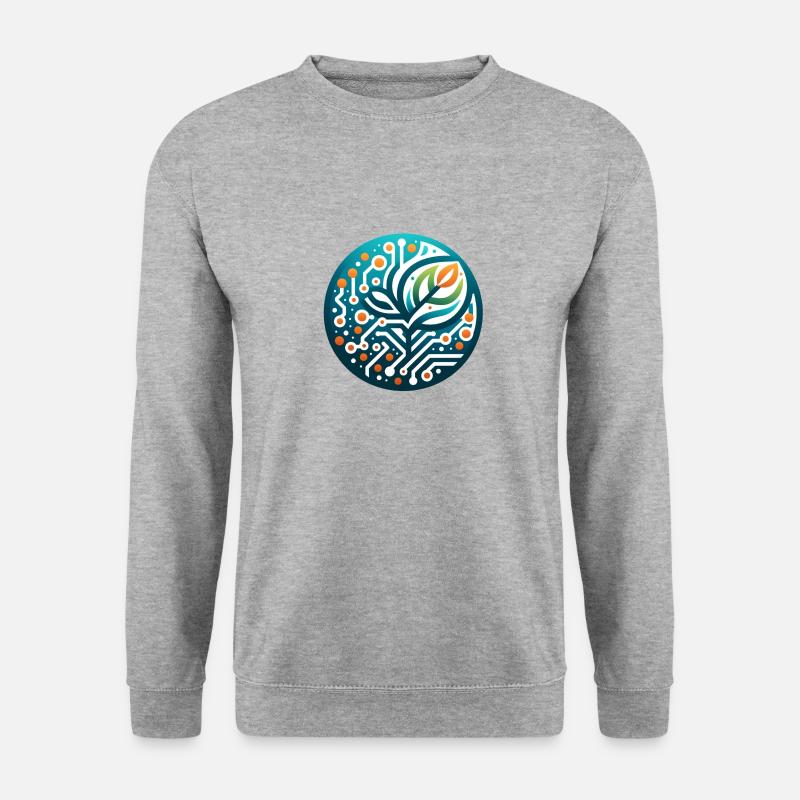 BioTechHarmony - Unisex Pullover - Weißgrau meliert