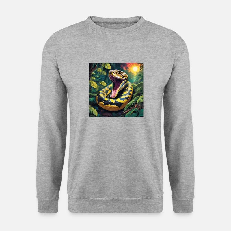 Serpent python - Sweat-shirt Unisexe - gris chiné
