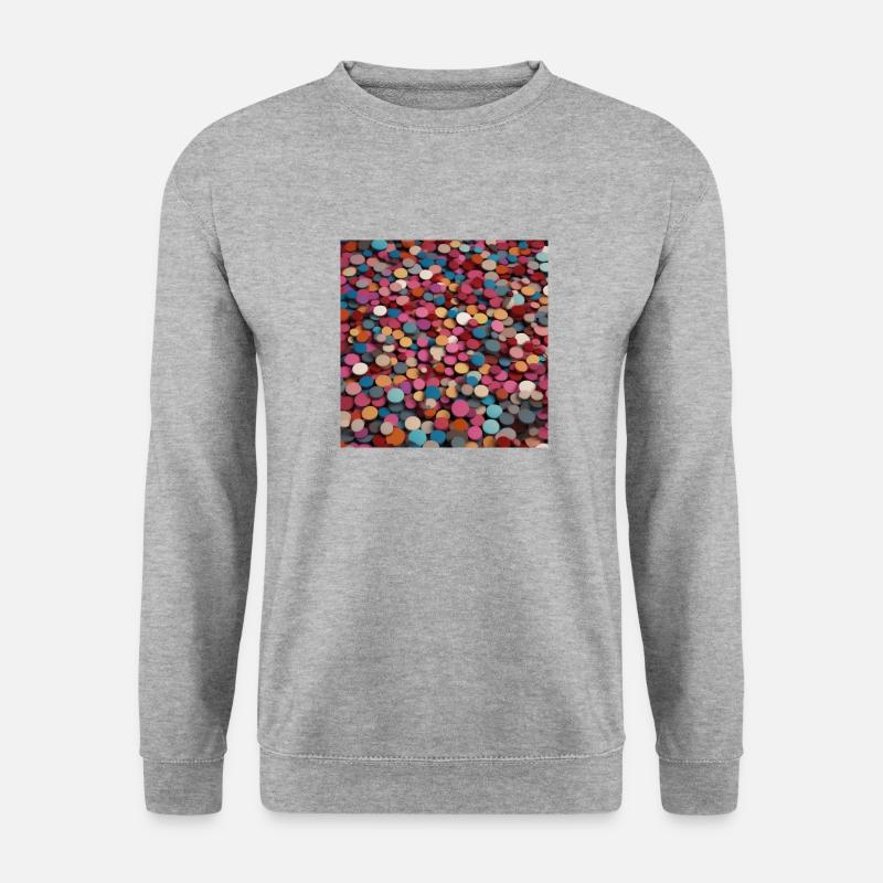 Bunte Chips 2 - Unisex Pullover - Weißgrau meliert