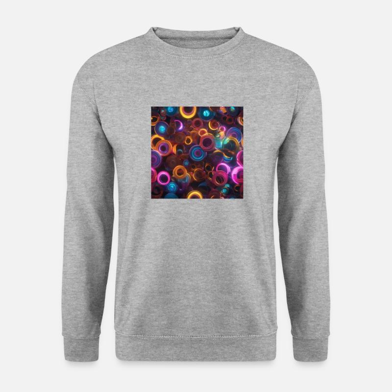 Neon Lights - Unisex Pullover - Weißgrau meliert