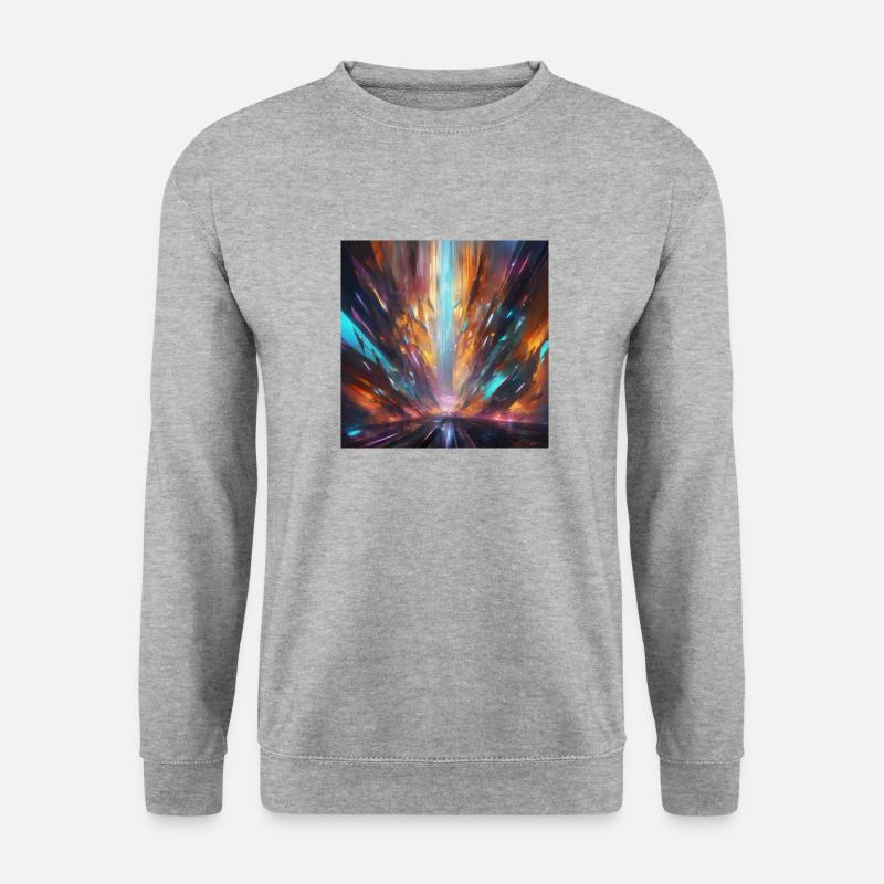 Explosion - Unisex Pullover - Weißgrau meliert