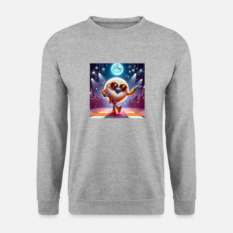 Pizza wuschle - Unisex Pullover - Weißgrau meliert