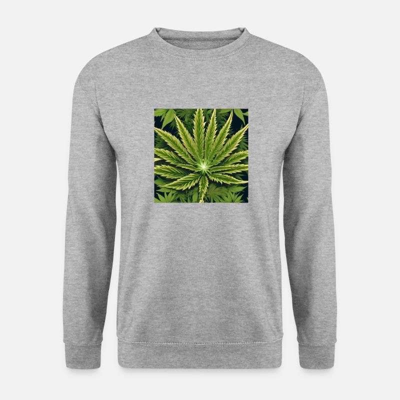 Cannabis 4 - Unisex Pullover - Weißgrau meliert