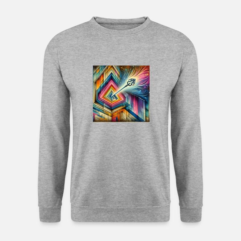 Schlüssel Fantasie - Unisex Pullover - Weißgrau meliert