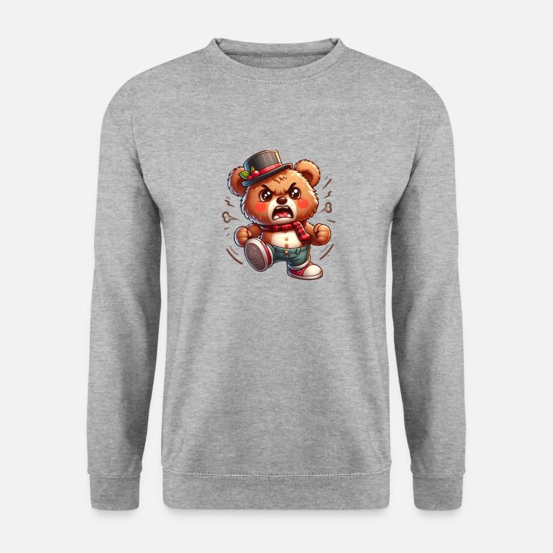 Angry Bear - Unisex Pullover - Weißgrau meliert