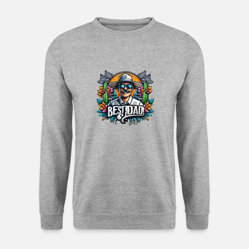 Bester Papa - Unisex Pullover - Weißgrau meliert