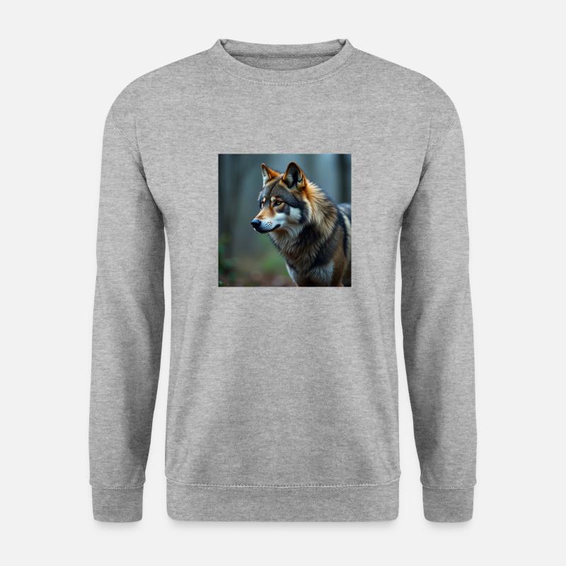 Wolf - Unisex Pullover - Weißgrau meliert
