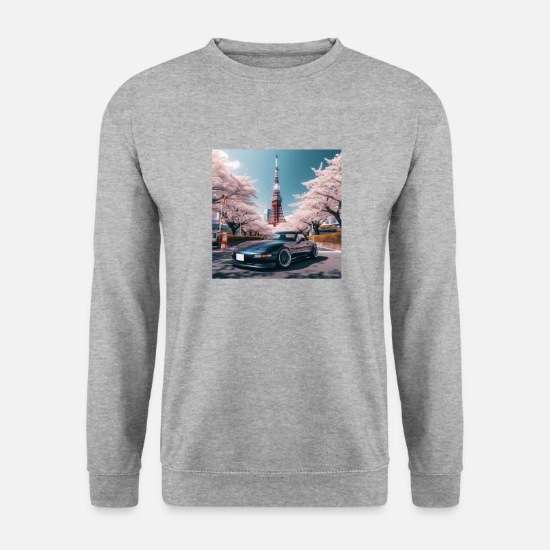 JDM Tower - Unisex Pullover - Weißgrau meliert