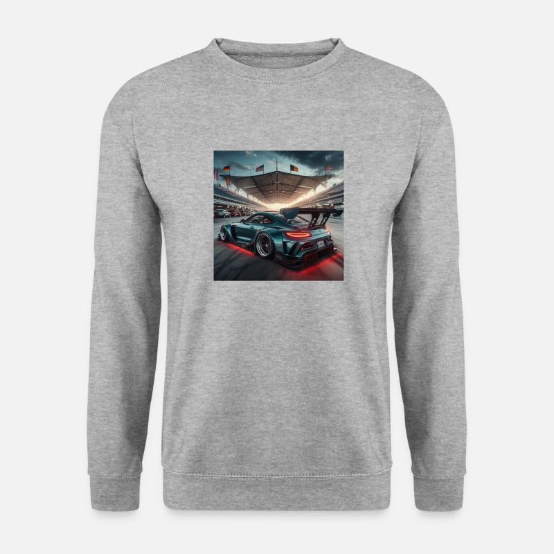 Auto - Unisex Pullover - Weißgrau meliert