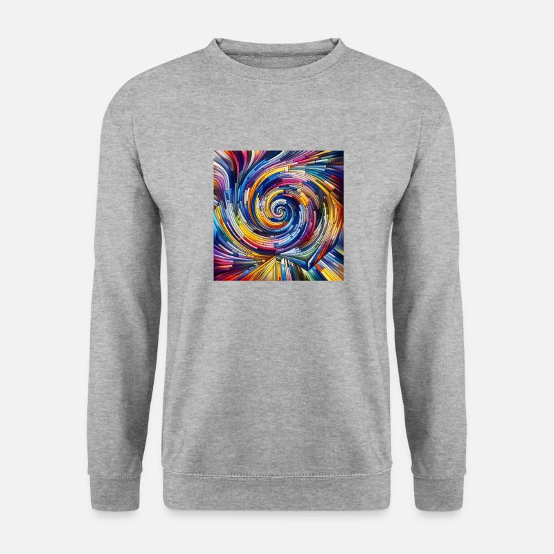 Abstrakte Kunst - Unisex Pullover - Weißgrau meliert