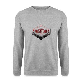 professional wrestling - Unisex Pullover - Weißgrau meliert - Vorne - Alina (178cm) & Michal (187cm)