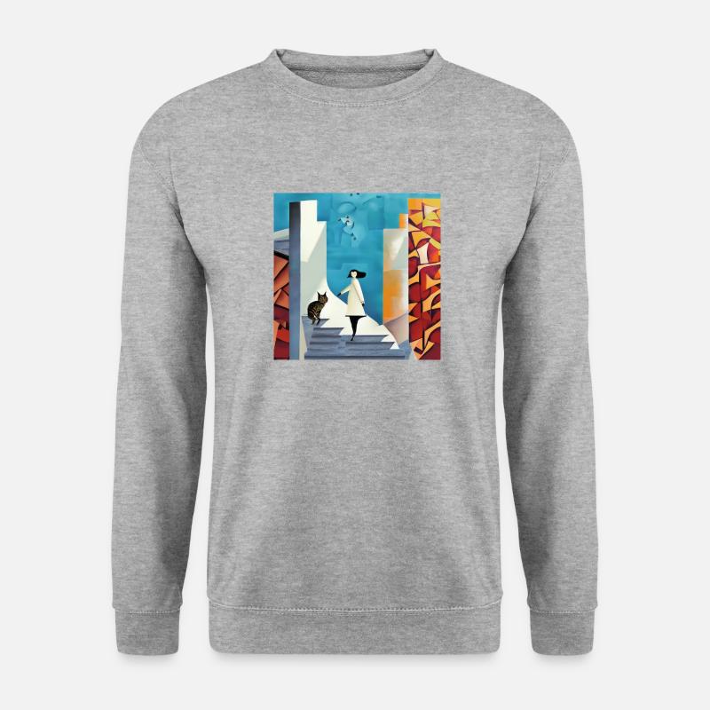 Überraschen - Unisex Pullover - Weißgrau meliert