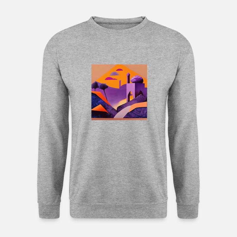 Die Freude an der Wüste - Unisex Pullover - Weißgrau meliert