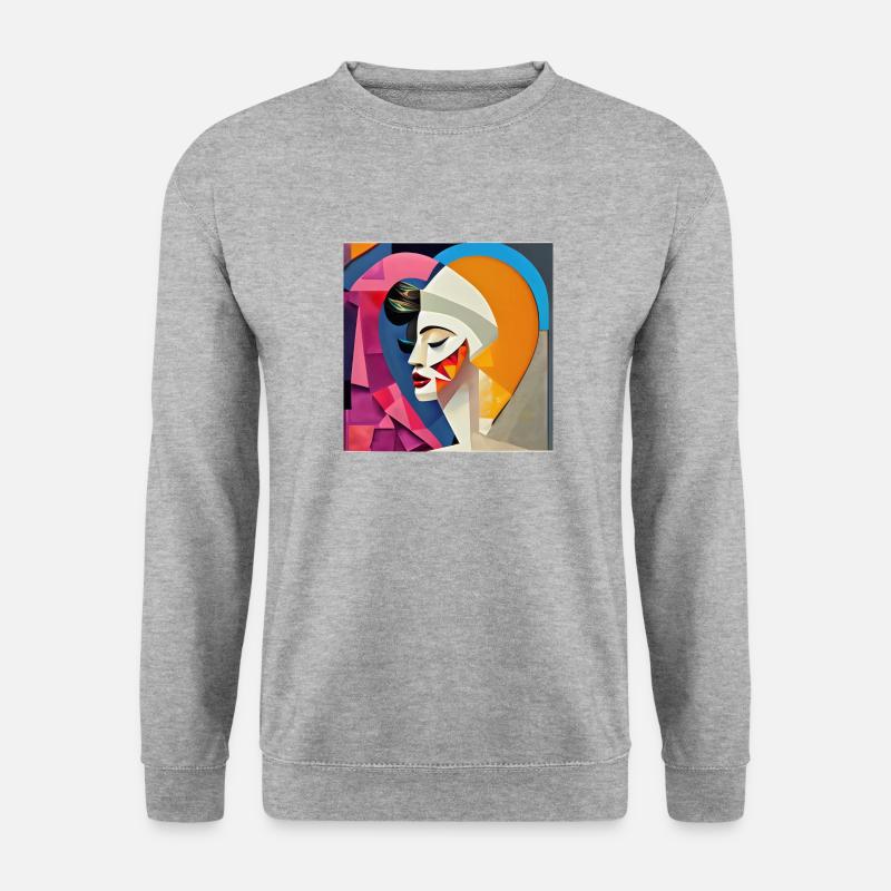 Auseinanderreißend - Unisex Pullover - Weißgrau meliert