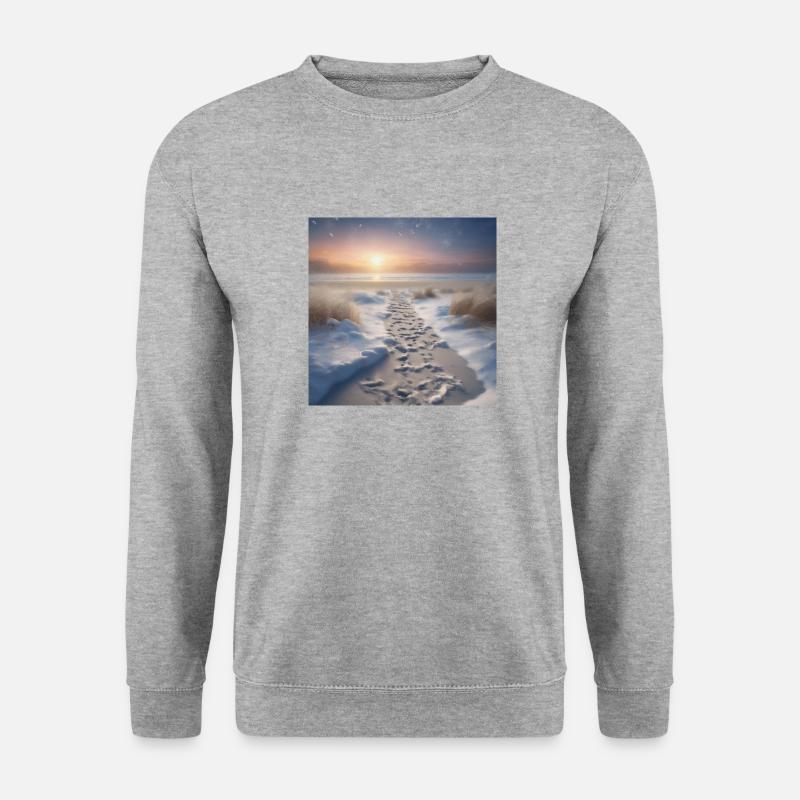 Die zeit - Unisex Pullover - Weißgrau meliert