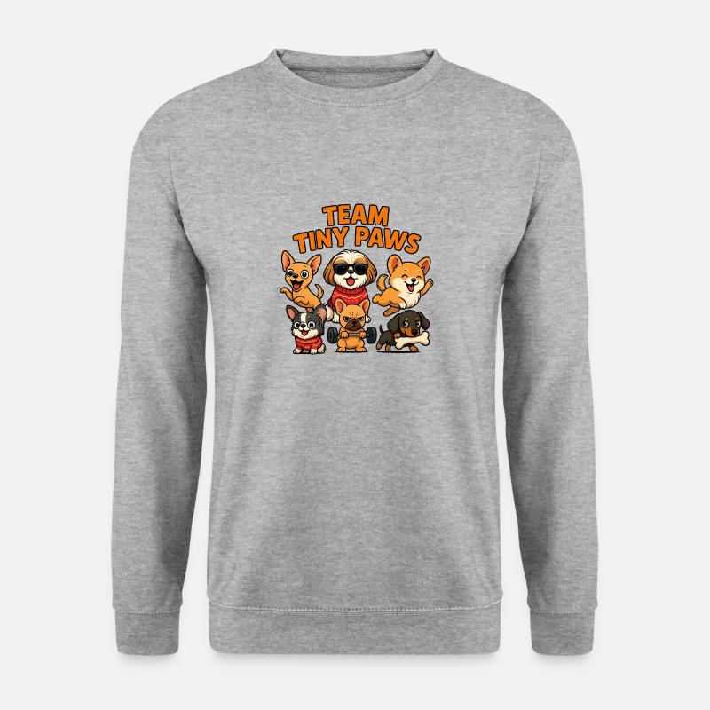 TinyPaws Team Logo - Unisex Pullover - Weißgrau meliert