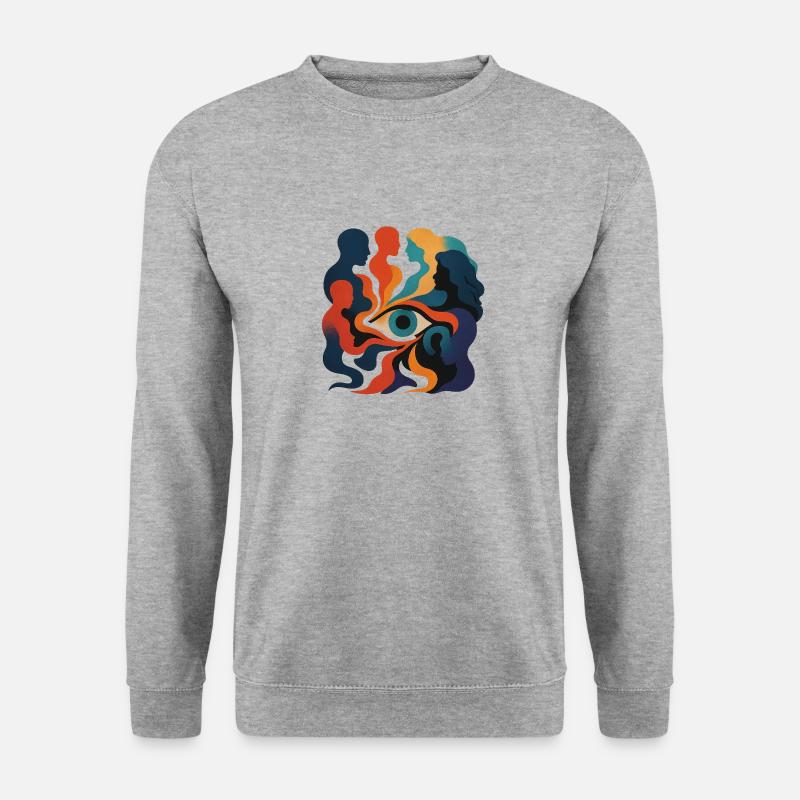 DESIGN - Unisex Pullover - Weißgrau meliert