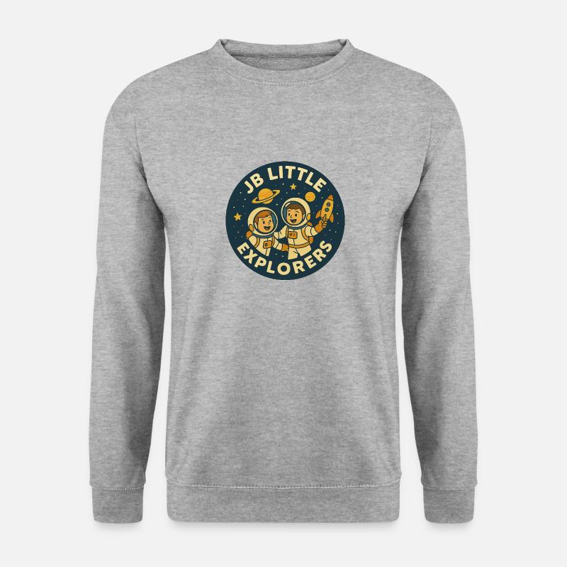 JB Little Space Explorers - Unisex Pullover - Weißgrau meliert