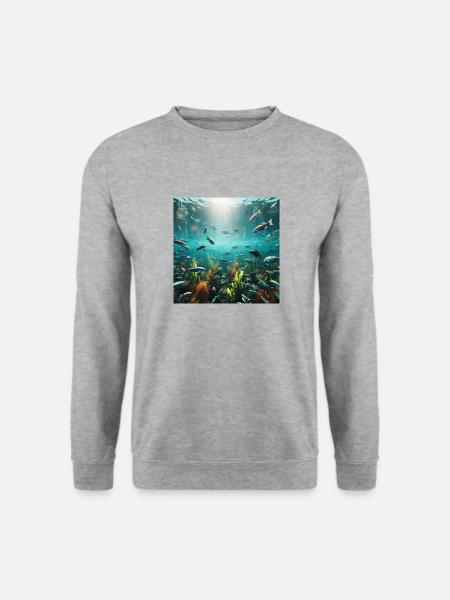 Clear Water Fish Show - Unisex Sweatshirt - salt & pepper