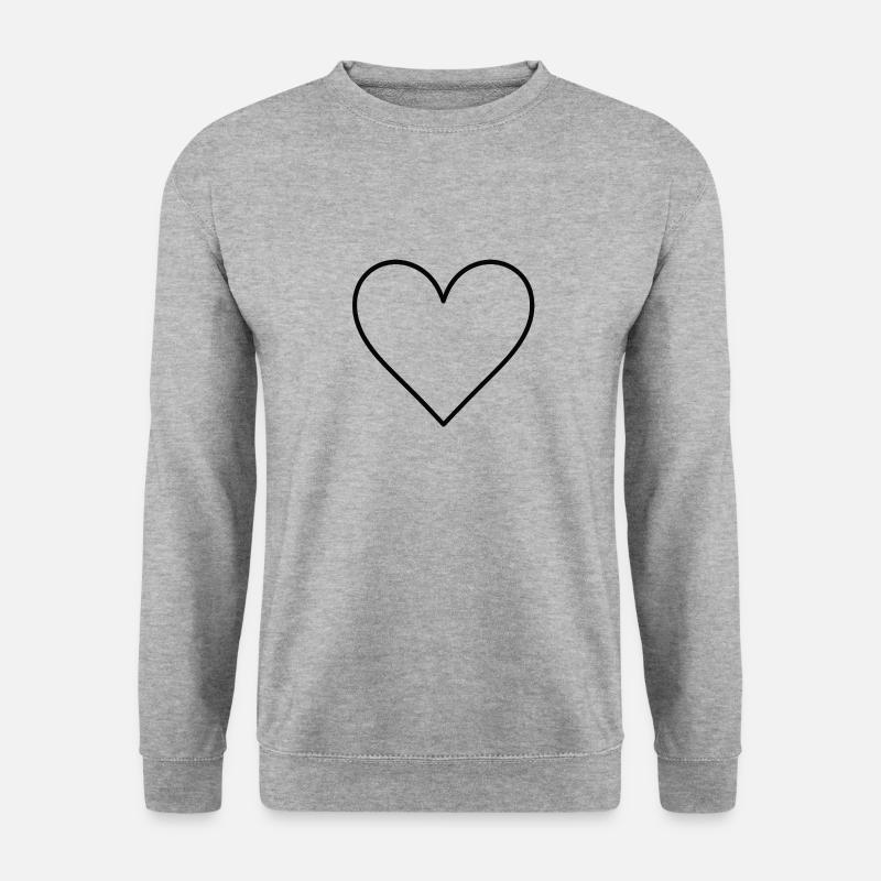 Basic heart black - Unisex Sweatshirt - salt & pepper