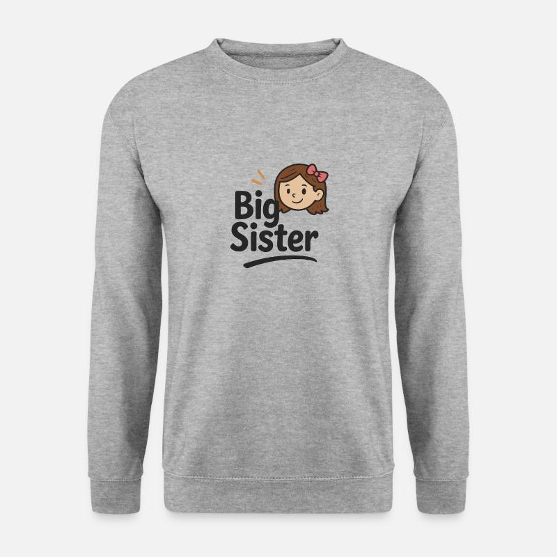 Big Sister - Unisex Pullover - Weißgrau meliert