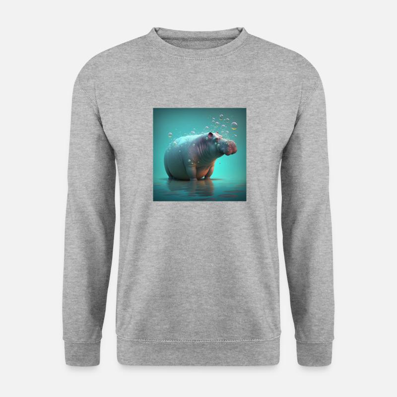 Dumb Hippo - Unisex Sweatshirt - salt & pepper