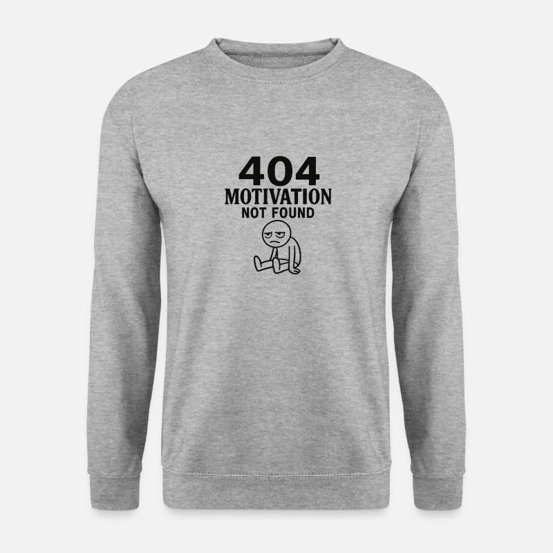 404 Motivation - Unisex Pullover - Weißgrau meliert