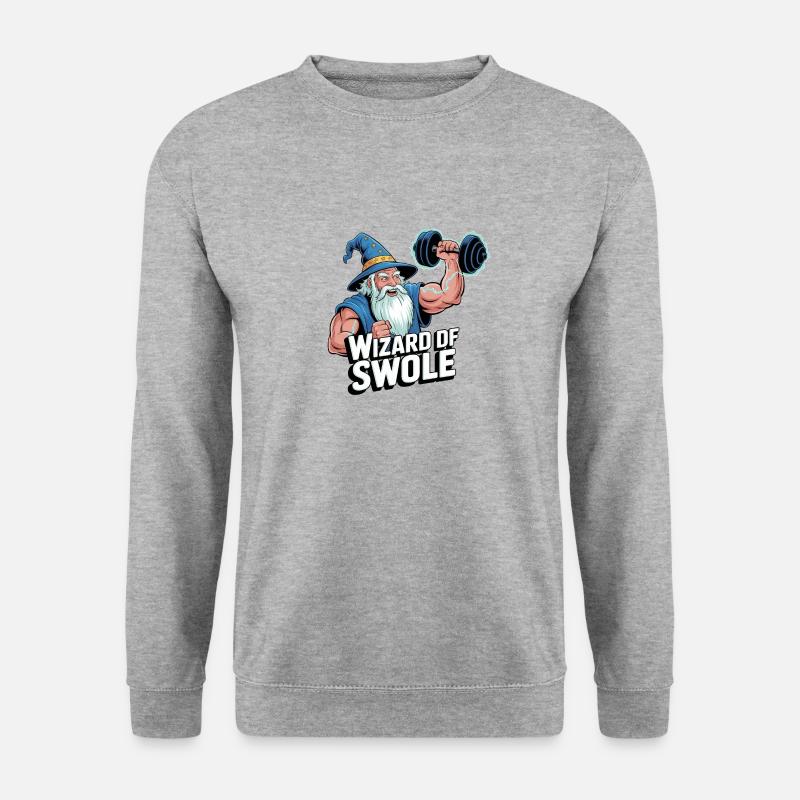 Wizard of swole - Unisex Pullover - Weißgrau meliert