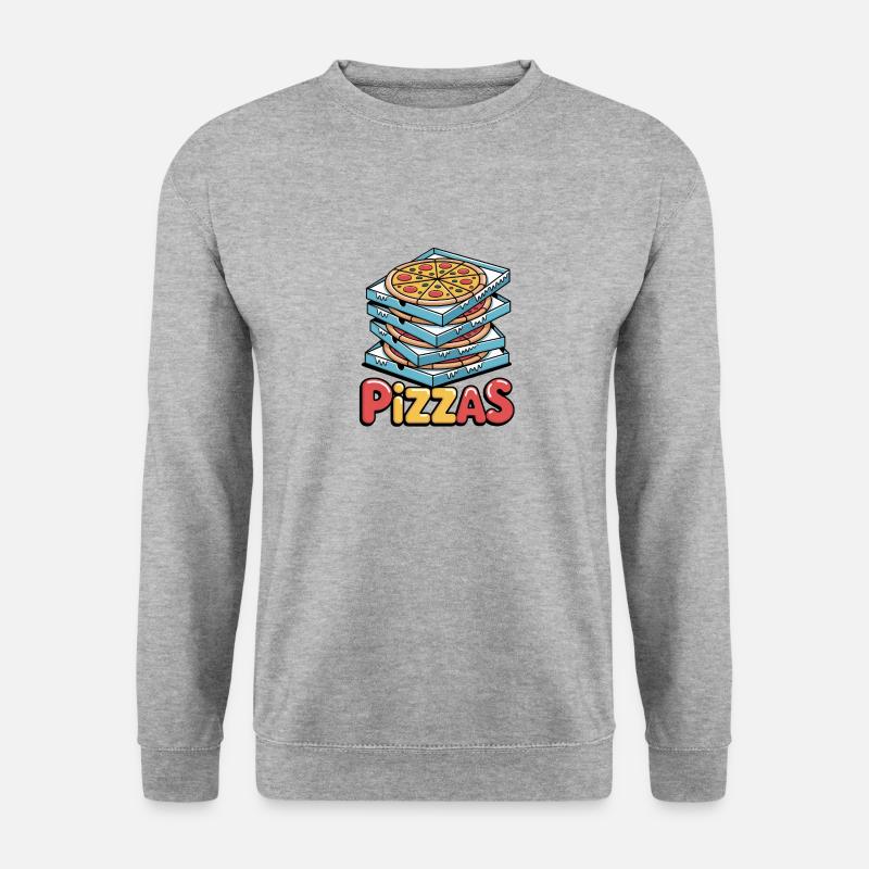 Pizzas by Ruehl - Unisex Pullover - Weißgrau meliert