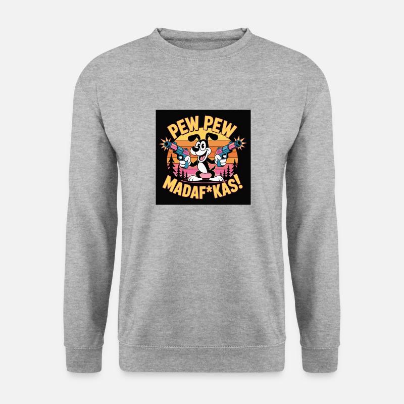 Retro Gym - Unisex Pullover - Weißgrau meliert