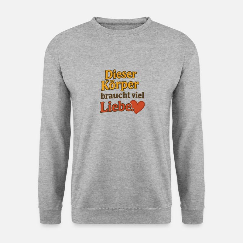 dieser Koerber braucht Liebe - Unisex Pullover - Weißgrau meliert
