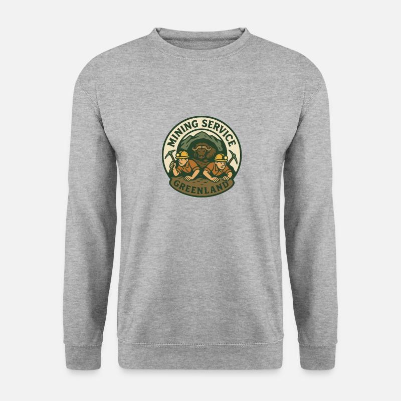 Mining - Unisex Pullover - Weißgrau meliert