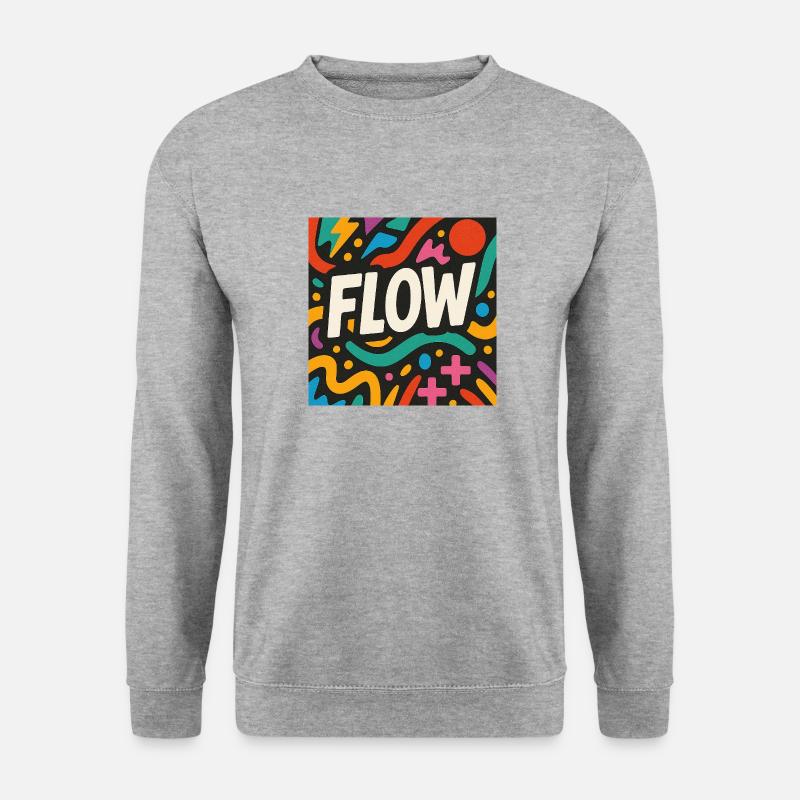 Flow - Unisex Pullover - Weißgrau meliert