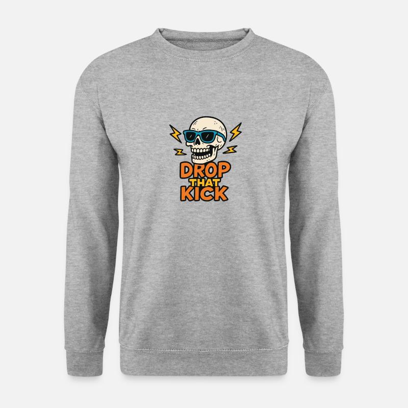 Drop That KICK ⚡💀 - Unisex Pullover - Weißgrau meliert