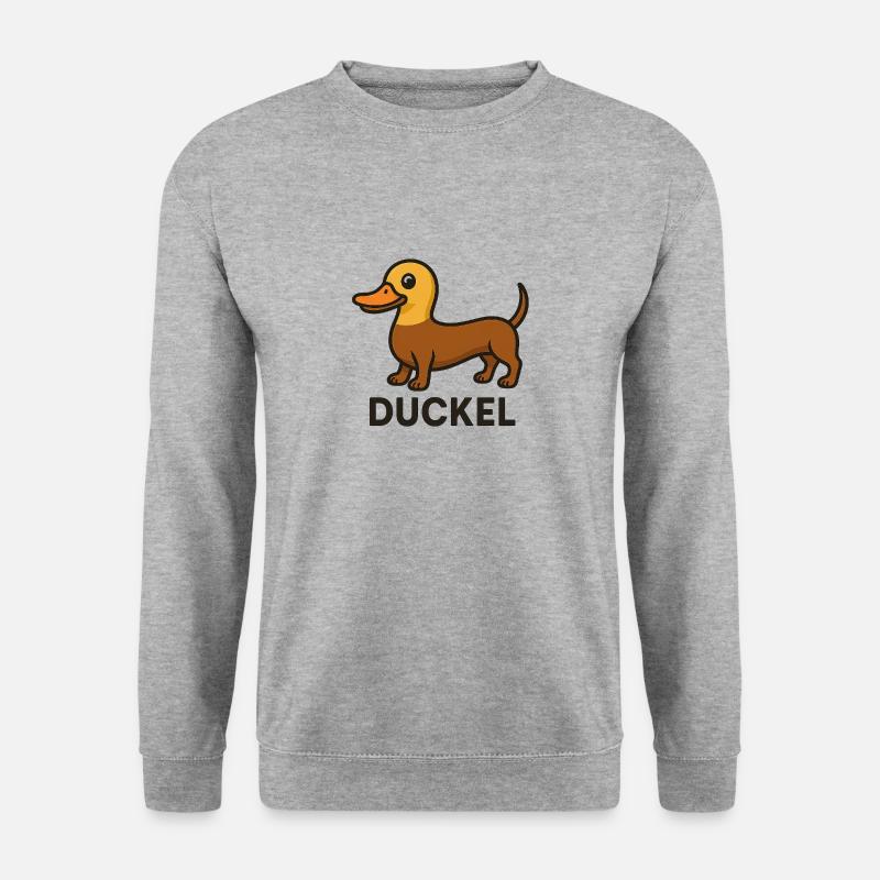 DUCKEL - Unisex Pullover - Weißgrau meliert