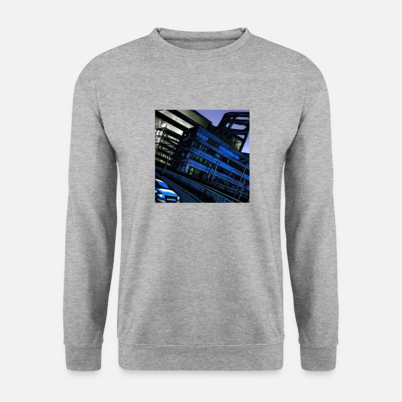 Design “Ingolstadt-3” - Unisex Pullover - Weißgrau meliert