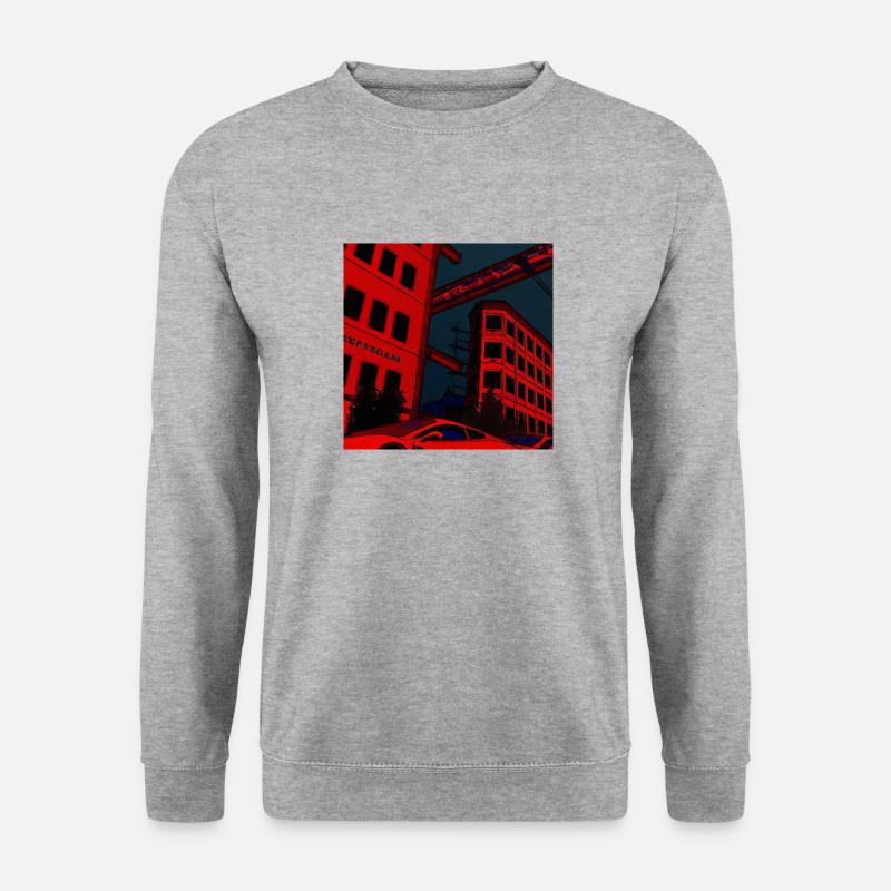 Design “Maranello-2” - Unisex Pullover - Weißgrau meliert