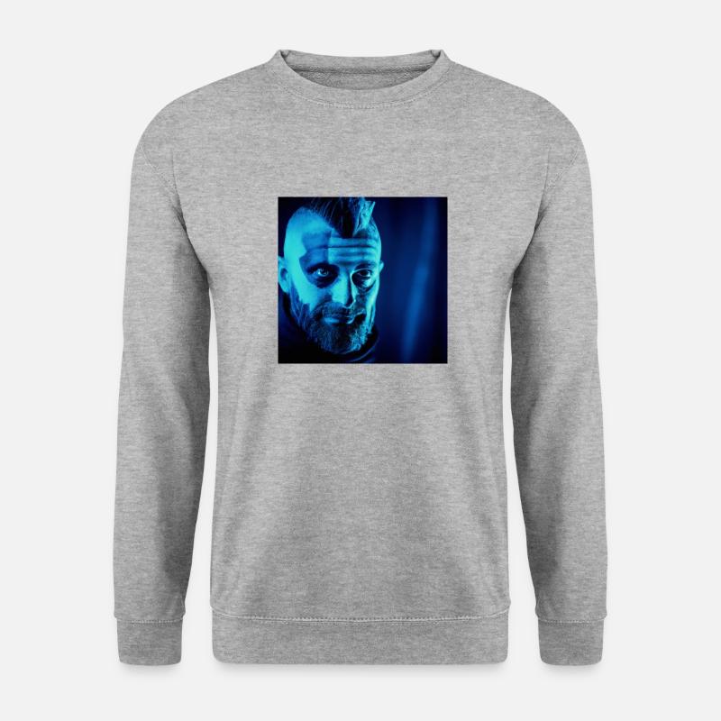 Horror creativo y eficiente - Sudadera unisex - jaspeado blanco gris